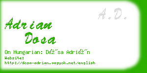 adrian dosa business card